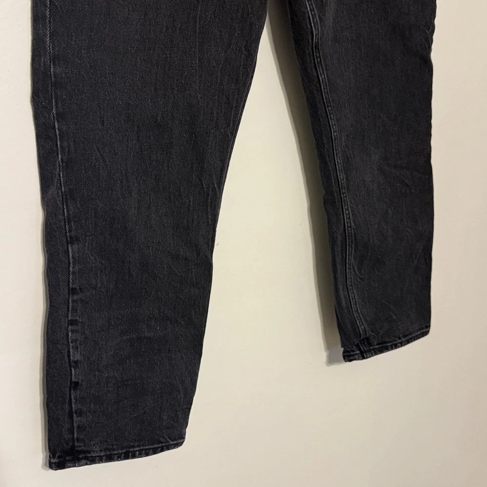 Abercrombie & Fitch The Mom High Rise Black Wash Jeans 4 Short